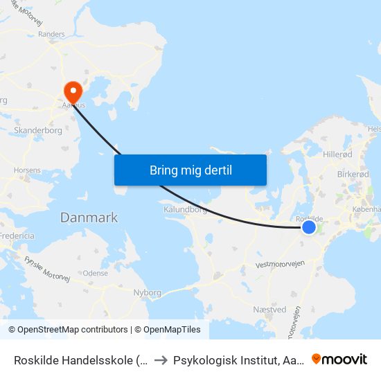 Roskilde Handelsskole (Maglegårdsvej) to Psykologisk Institut, Aarhus Universitet map