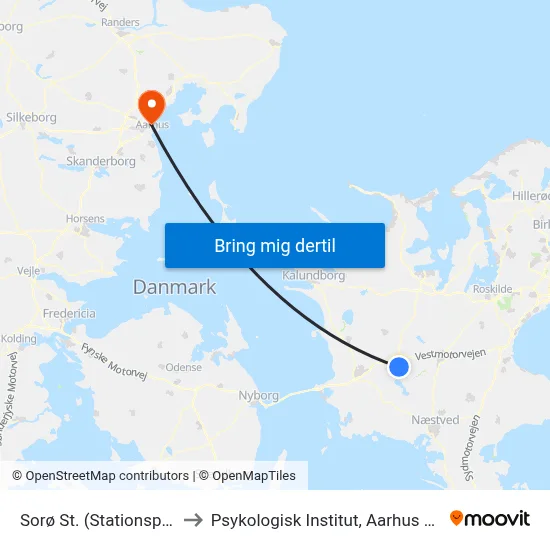Sorø St. (Stationspladsen) to Psykologisk Institut, Aarhus Universitet map
