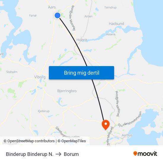 Binderup Binderup N. to Borum map