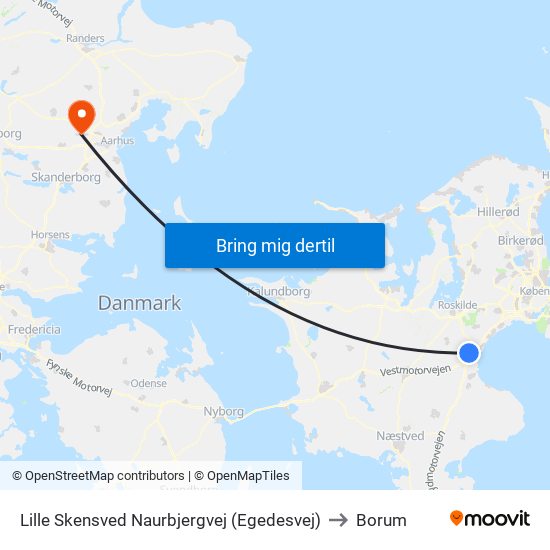 Lille Skensved Naurbjergvej (Egedesvej) to Borum map