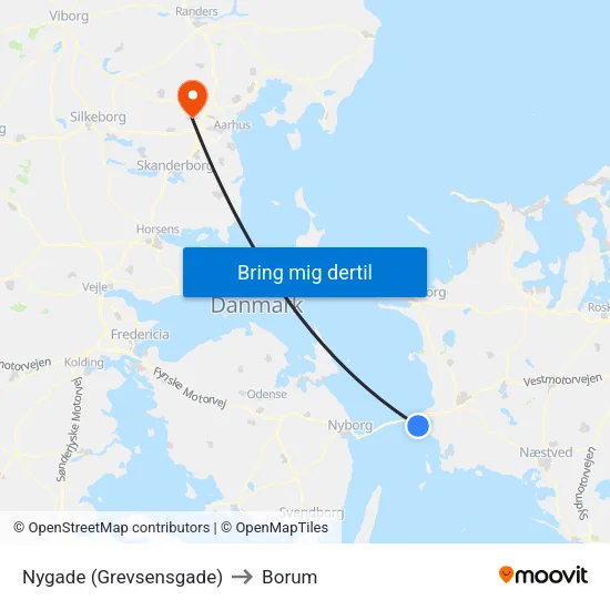 Nygade (Grevsensgade) to Borum map