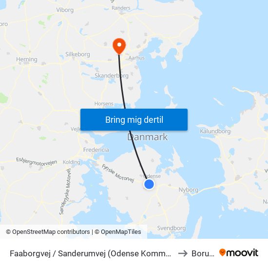 Faaborgvej / Sanderumvej (Odense Kommune) to Borum map