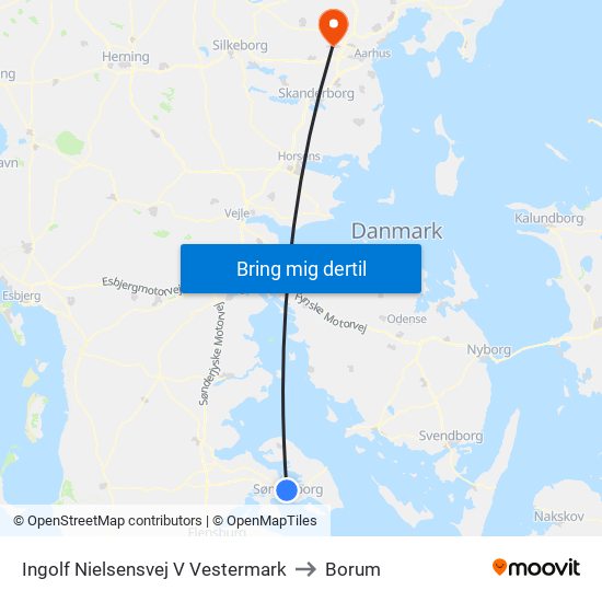 Ingolf Nielsensvej V Vestermark to Borum map