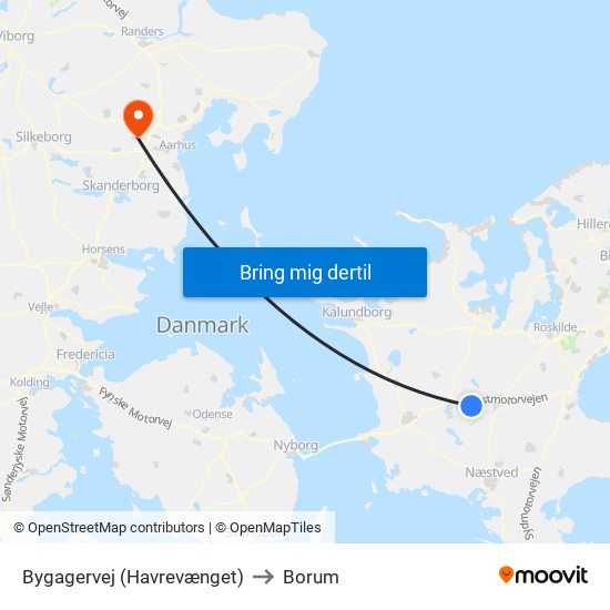 Bygagervej (Havrevænget) to Borum map