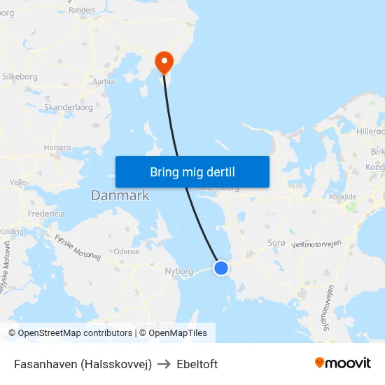 Fasanhaven (Halsskovvej) to Ebeltoft map