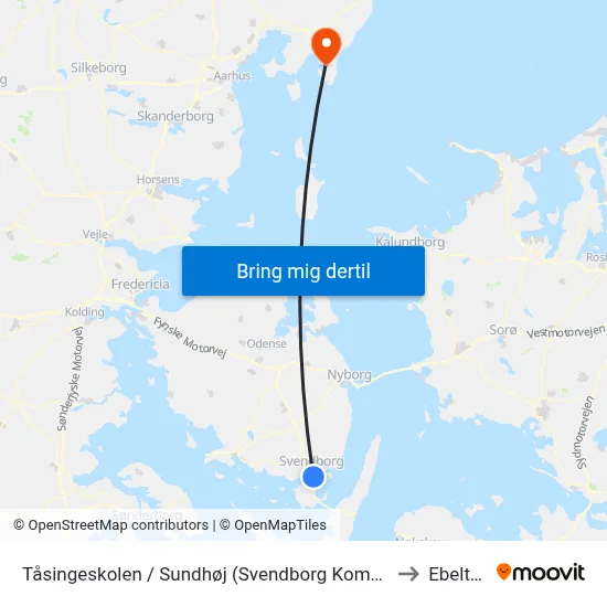 Tåsingeskolen / Sundhøj (Svendborg Kommune) to Ebeltoft map
