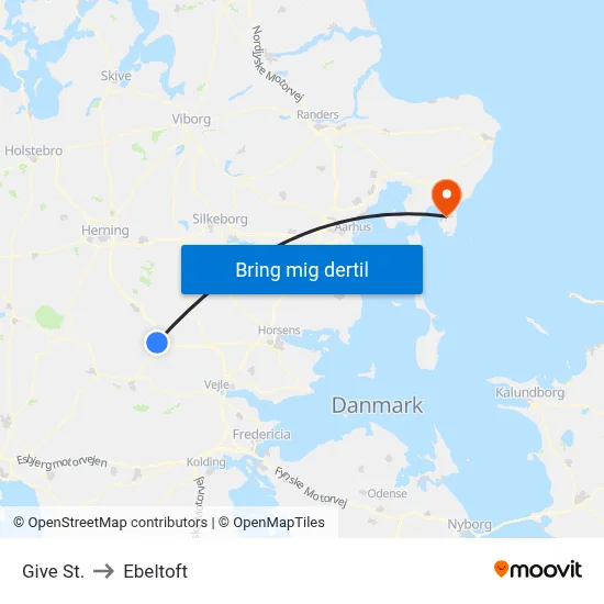 Give St. to Ebeltoft map