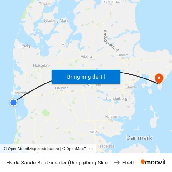 Hvide Sande Butikscenter (Ringkøbing-Skjern Kom) to Ebeltoft map