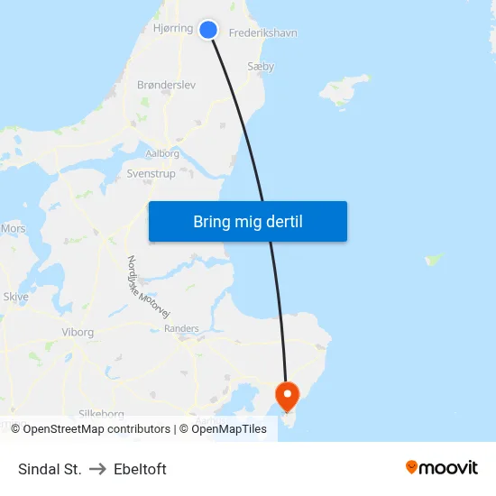 Sindal St. to Ebeltoft map