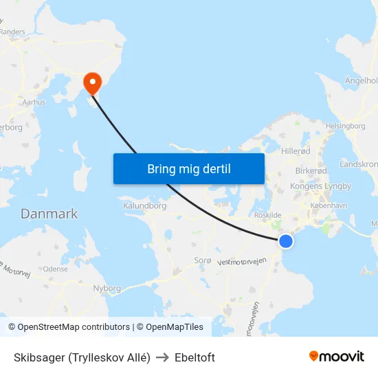 Skibsager (Trylleskov Allé) to Ebeltoft map