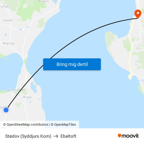 Stødov (Syddjurs Kom) to Ebeltoft map