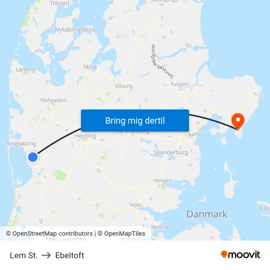 Lem St. to Ebeltoft map
