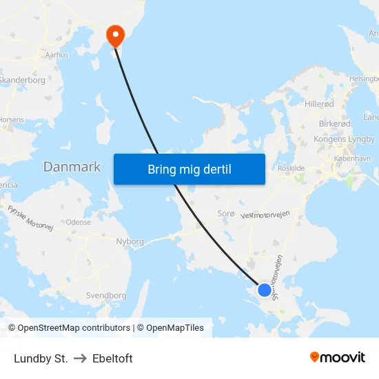 Lundby St. to Ebeltoft map