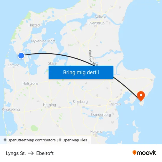 Lyngs St. to Ebeltoft map