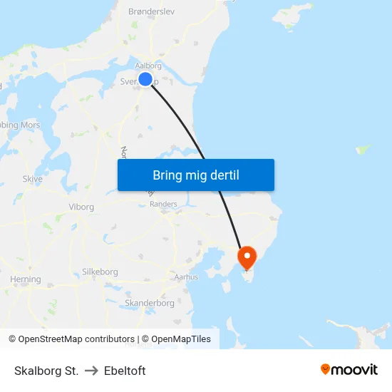Skalborg St. to Ebeltoft map