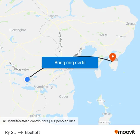 Ry St. to Ebeltoft map