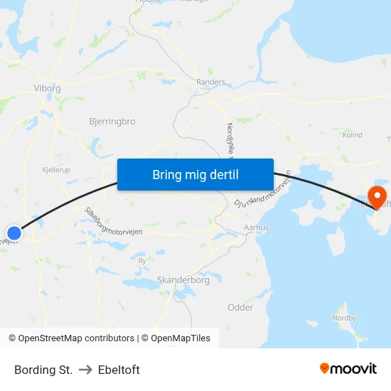 Bording St. to Ebeltoft map