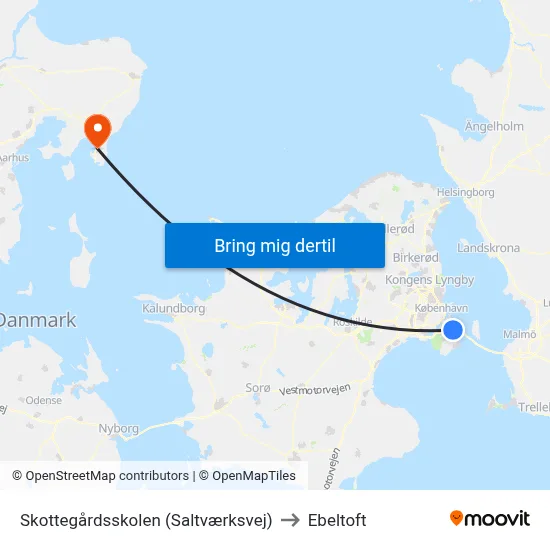 Skottegårdsskolen (Saltværksvej) to Ebeltoft map