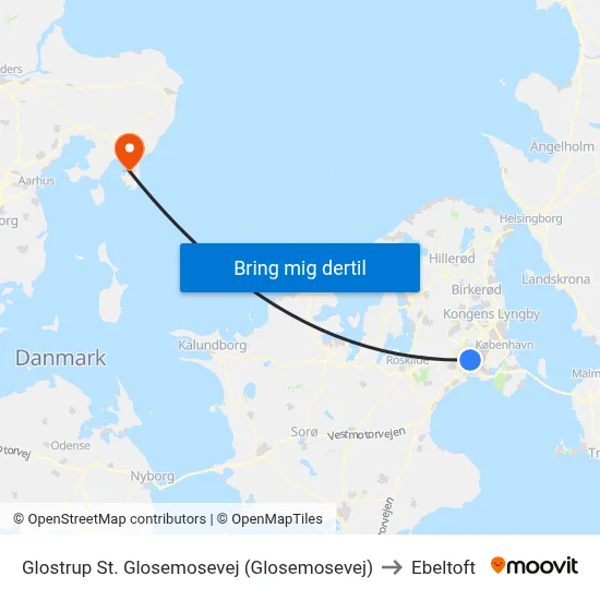 Glostrup St. Glosemosevej (Glosemosevej) to Ebeltoft map