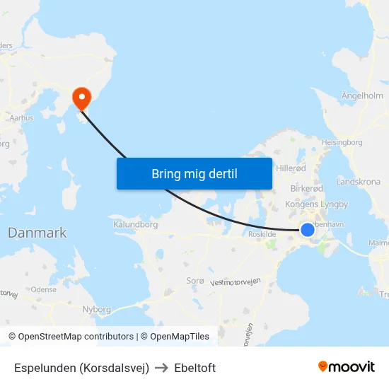 Espelunden (Korsdalsvej) to Ebeltoft map