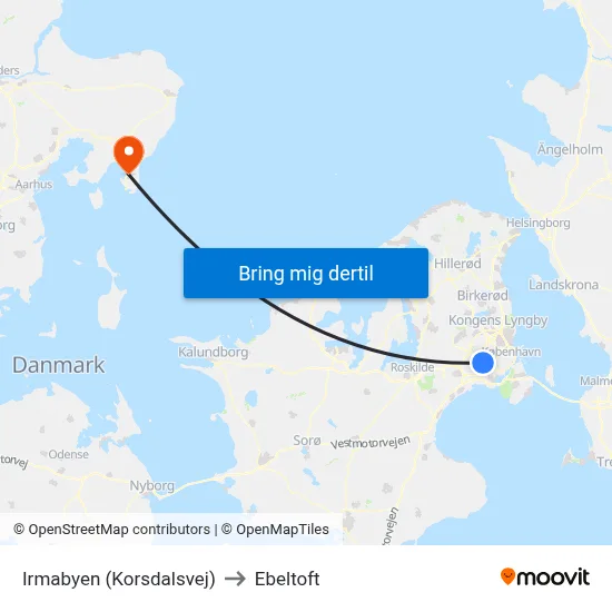 Irmabyen (Korsdalsvej) to Ebeltoft map