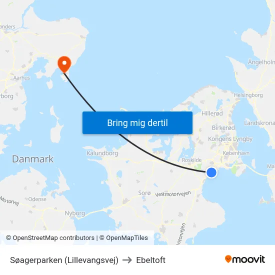 Søagerparken (Lillevangsvej) to Ebeltoft map