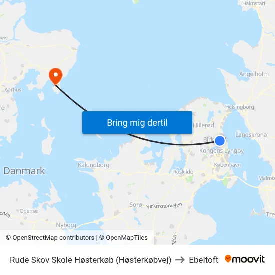 Rude Skov Skole Høsterkøb (Høsterkøbvej) to Ebeltoft map