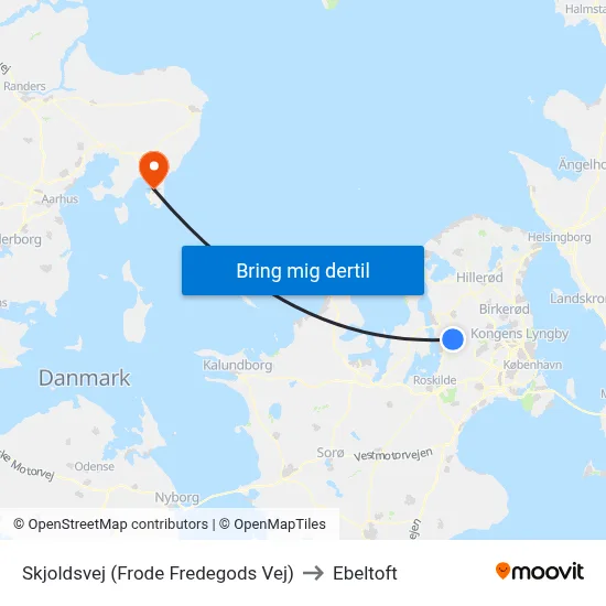 Skjoldsvej (Frode Fredegods Vej) to Ebeltoft map