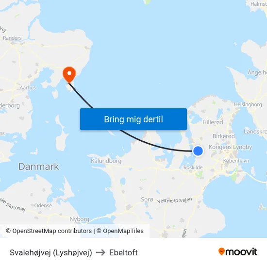 Svalehøjvej (Lyshøjvej) to Ebeltoft map