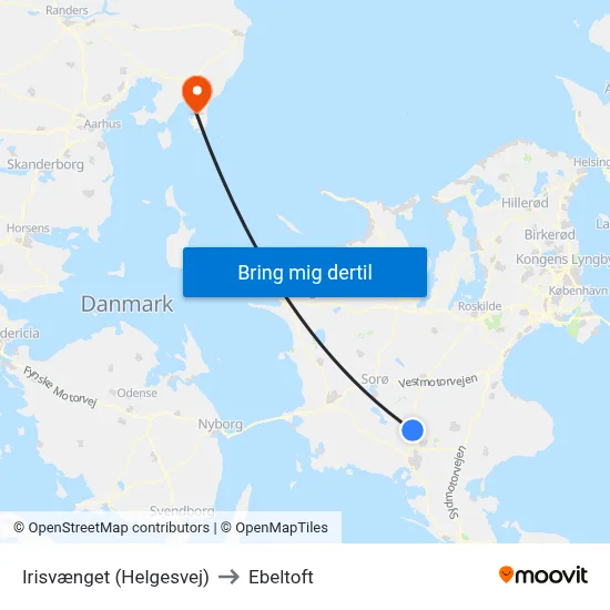 Irisvænget (Helgesvej) to Ebeltoft map