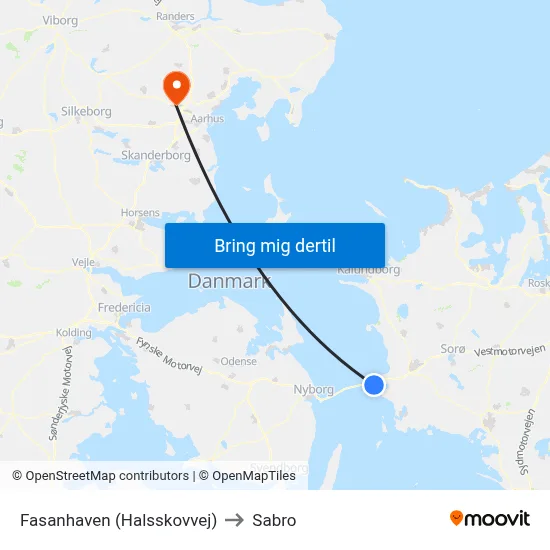 Fasanhaven (Halsskovvej) to Sabro map