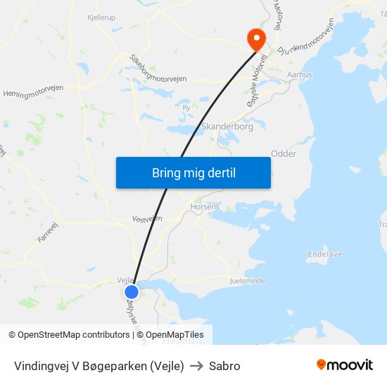 Vindingvej V Bøgeparken (Vejle) to Sabro map