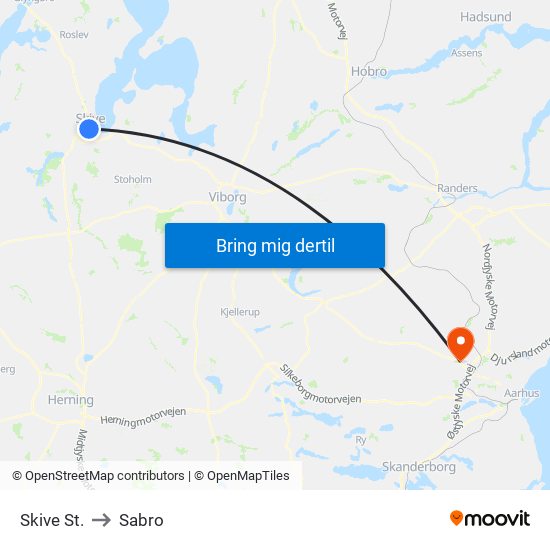 Skive St. to Sabro map