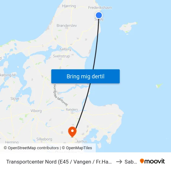 Transportcenter Nord (E45 / Vangen / Fr.Havn K.) to Sabro map