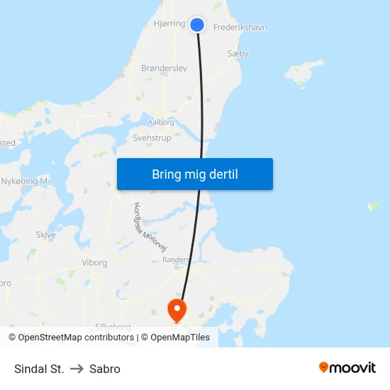 Sindal St. to Sabro map