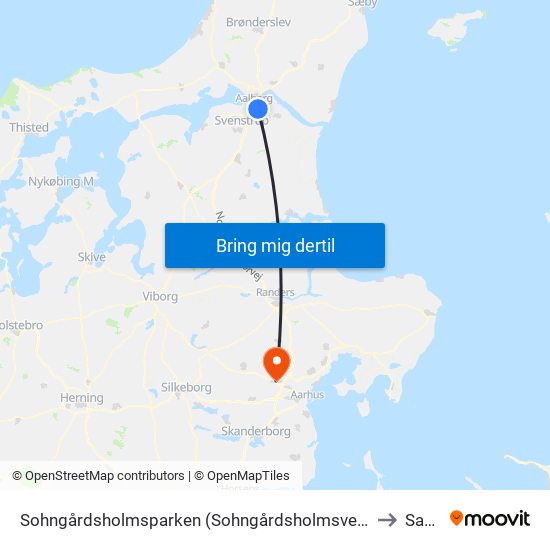 Sohngårdsholmsparken (Sohngårdsholmsvej / Aalborg) to Sabro map