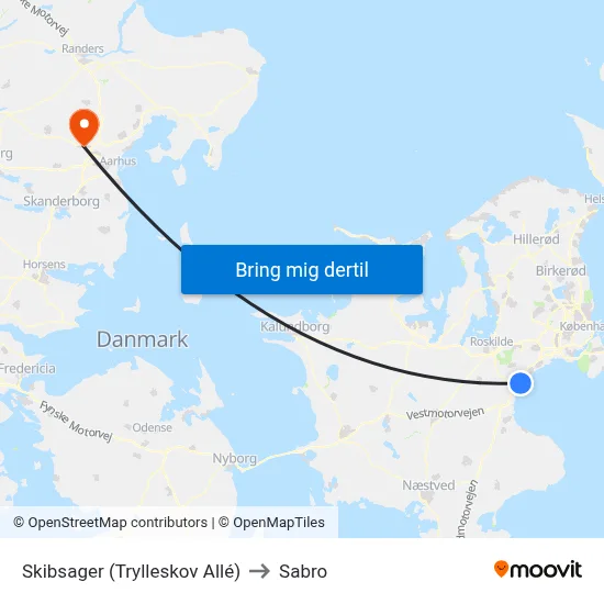 Skibsager (Trylleskov Allé) to Sabro map