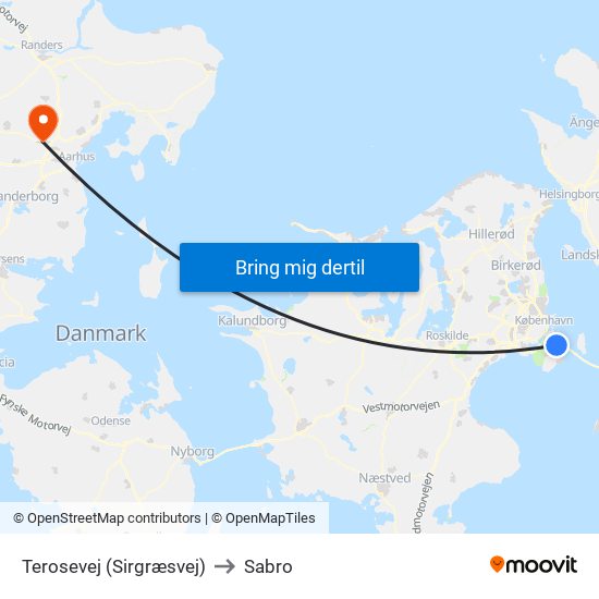 Terosevej (Sirgræsvej) to Sabro map