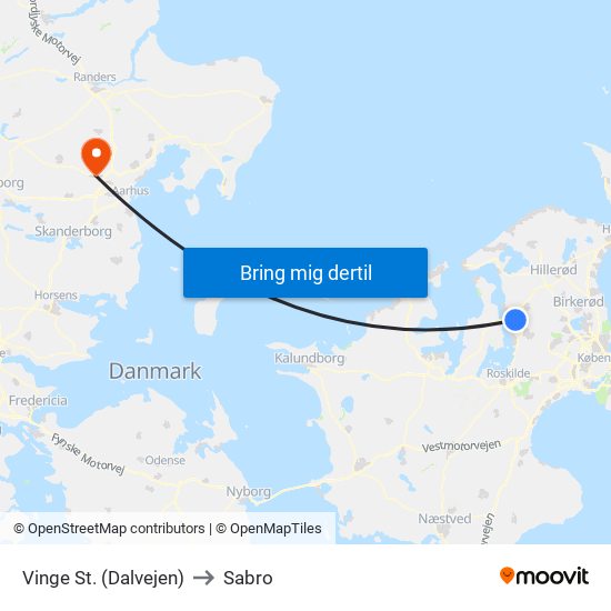 Vinge St. (Dalvejen) to Sabro map