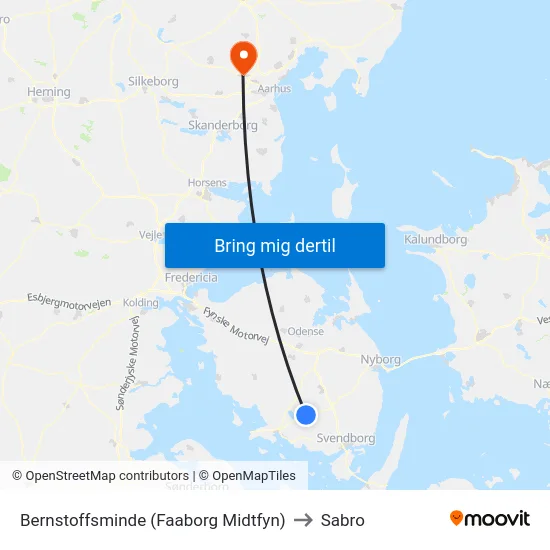 Bernstoffsminde (Faaborg Midtfyn) to Sabro map