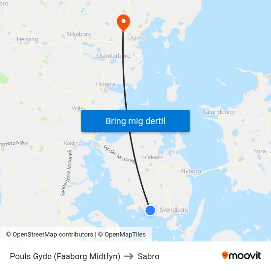 Pouls Gyde (Faaborg Midtfyn) to Sabro map