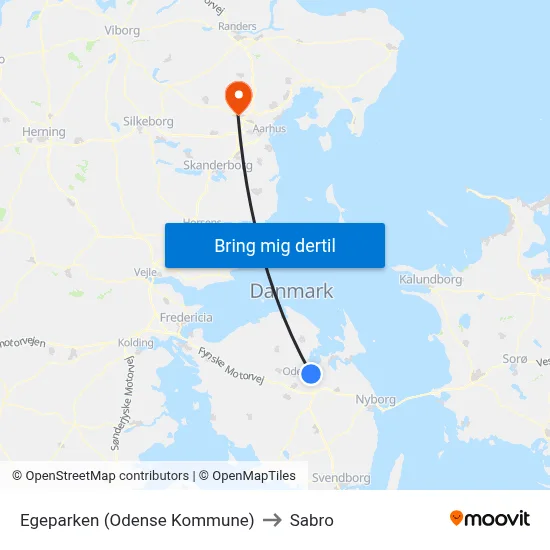 Egeparken (Odense Kommune) to Sabro map