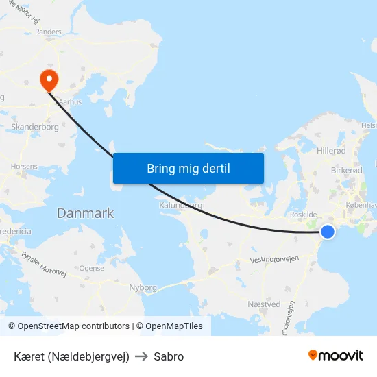 Kæret (Nældebjergvej) to Sabro map