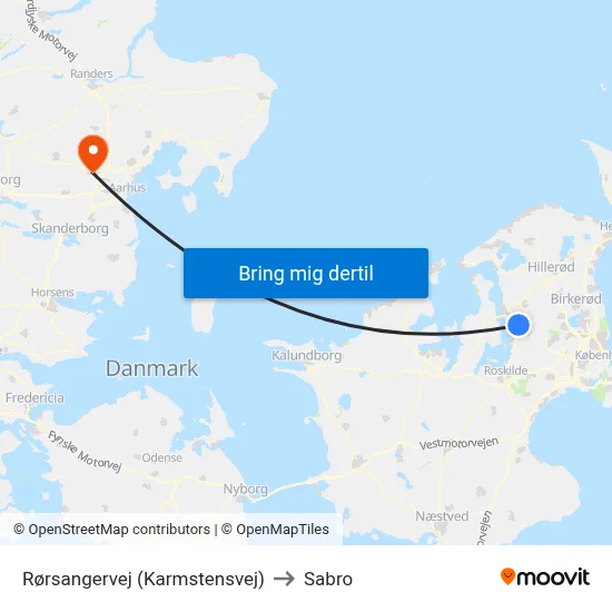 Rørsangervej (Karmstensvej) to Sabro map