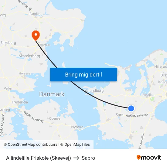 Allindelille Friskole (Skeevej) to Sabro map