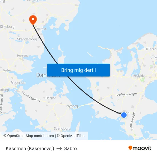 Kasernen (Kasernevej) to Sabro map