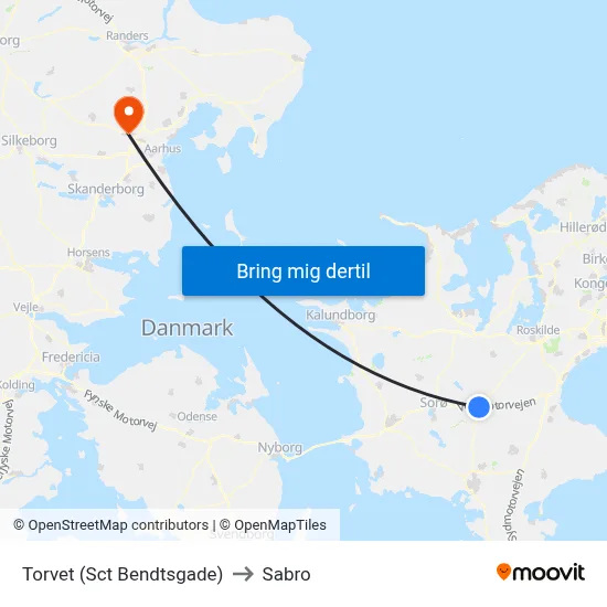 Torvet (Sct Bendtsgade) to Sabro map