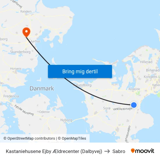Kastaniehusene Ejby Ældrecenter (Dalbyvej) to Sabro map
