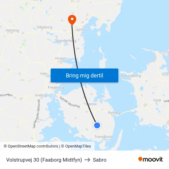 Volstrupvej 30 (Faaborg Midtfyn) to Sabro map