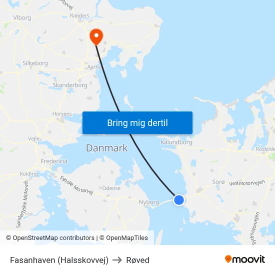 Fasanhaven (Halsskovvej) to Røved map